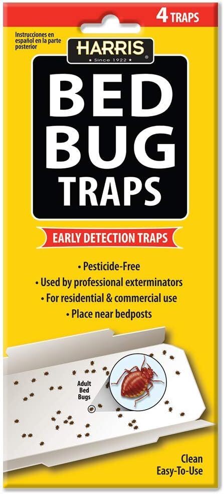 Bed Bug Early Detection Glue Traps (4/Pack).