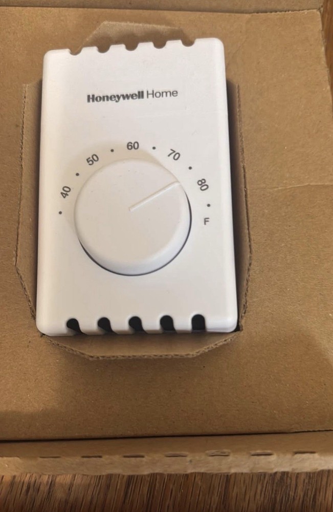 Honeywell Home Rotary Knob Non-Programmable Thermostat White Rectangular