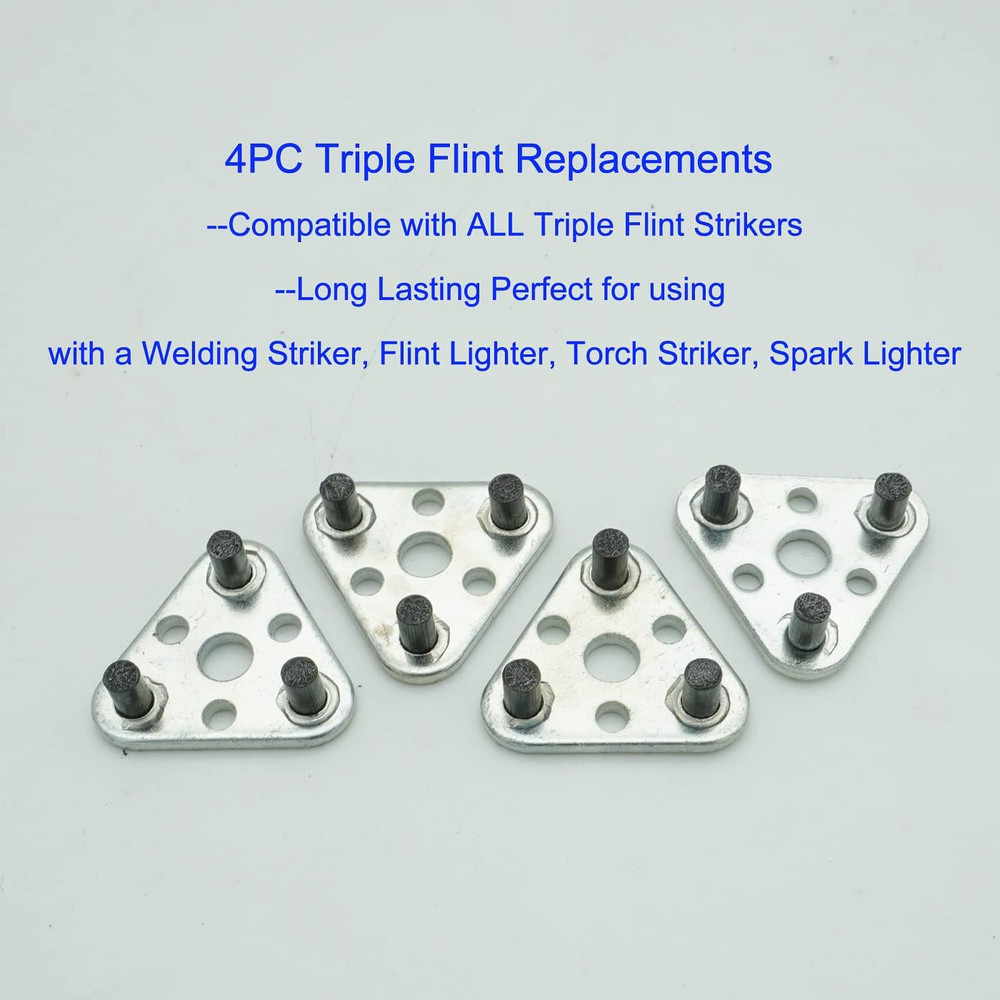 Torch Striker Set, Single Spark Lighter and Triple Flint Torch Striker, with Ext