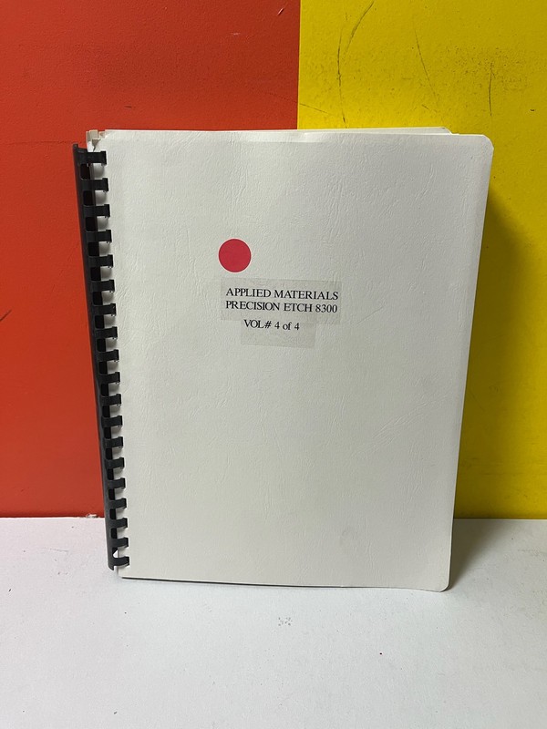 APPLIED MATERIALS 8300 PRECISION ETCH 8300 Schematics Manual