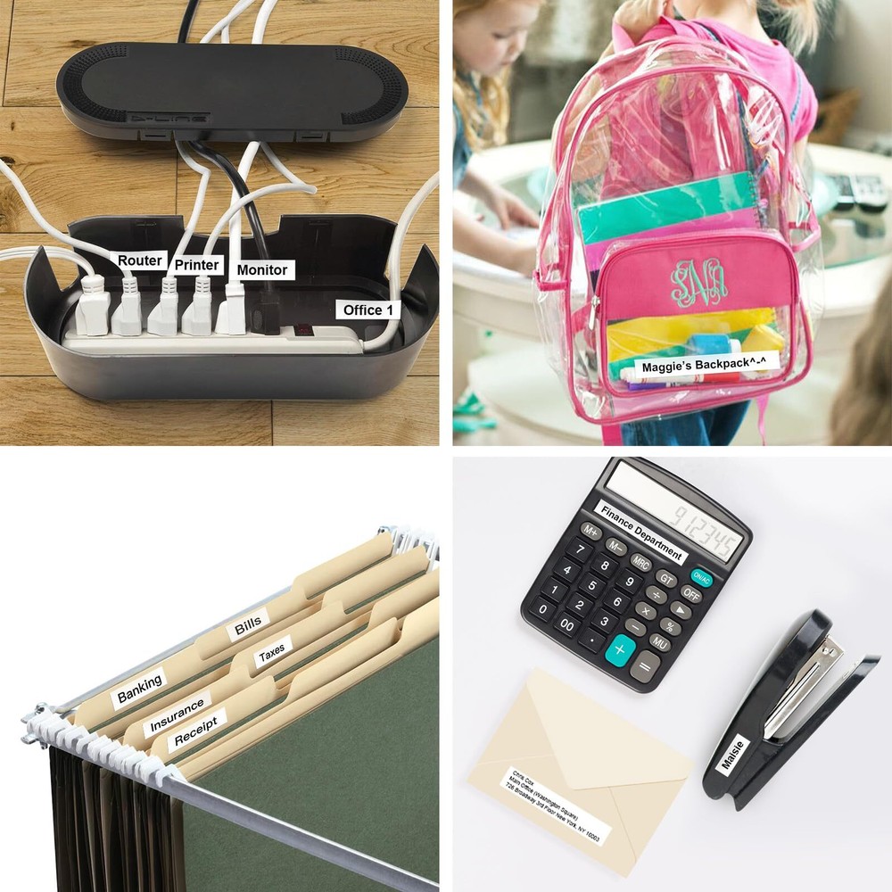 SUPVAN E10 Bluetooth Label Maker Machine with Tape Continuous Waterproof Labe...