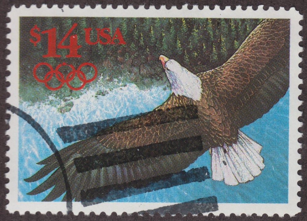 XF USED $14 EAGLE EXPRESS MAIL STAMP 2542, CAT $15