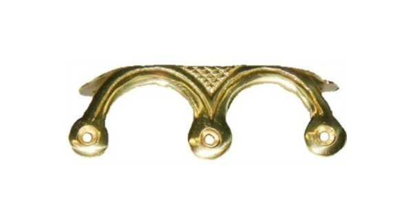 Trunk Edge Clamp - Solid Polished Brass 3-13/16" long
