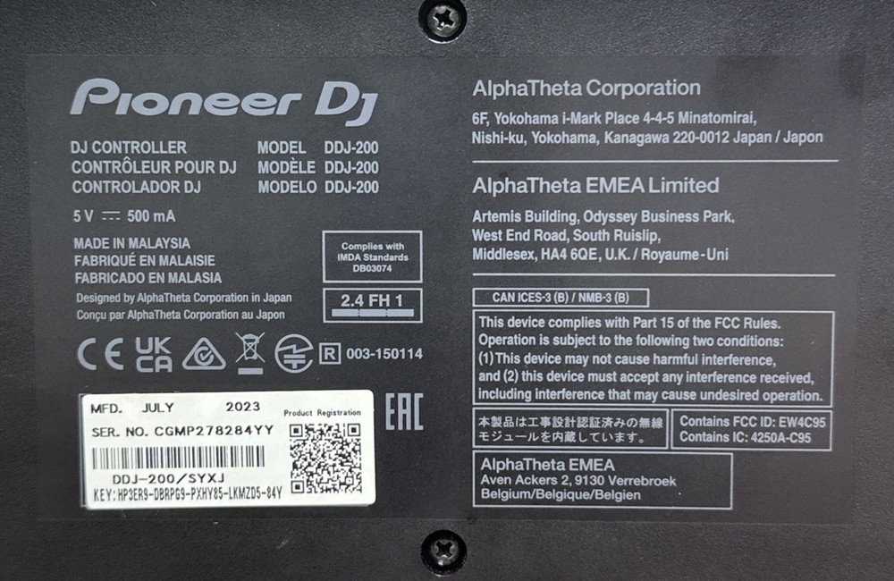 Pioneer DJ DDJ-200 DJ Controller