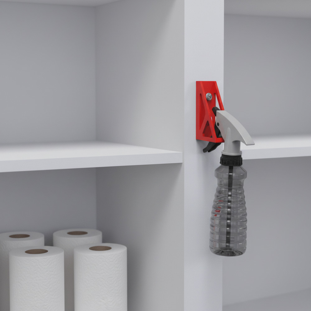 3D Printed Wall-Mounted Spray Bottle Holder | Universal Organizer