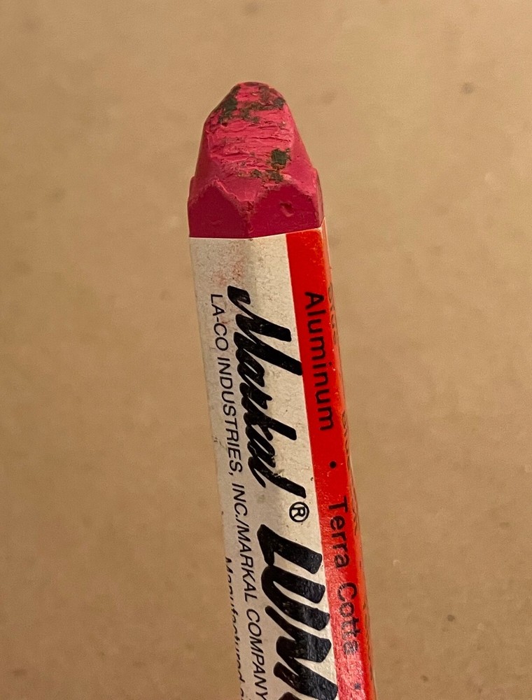 Markal Red/Pink Lumber Crayon - Used