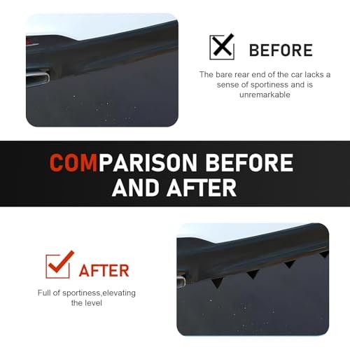 Car Lower Bumper Lip Diffuser, Anti-scratch Triangular-shape Bumper 4 PCS Black