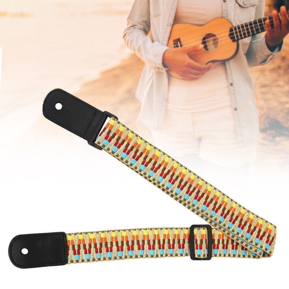 Exotic Rainbow Adjustable Ukulele 4 String Hawaii Guitar Shoulder Strap