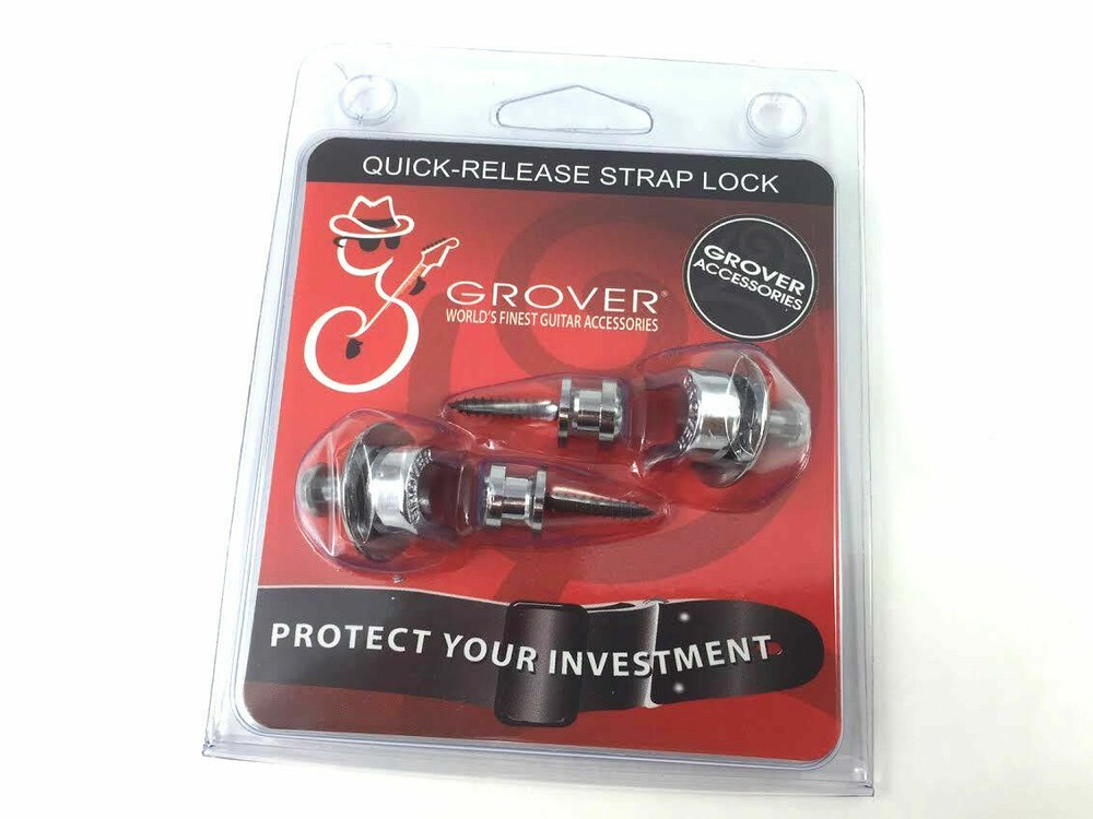 Grover GP800C Quick Release Strap Locks, Chrome (Set of 2)