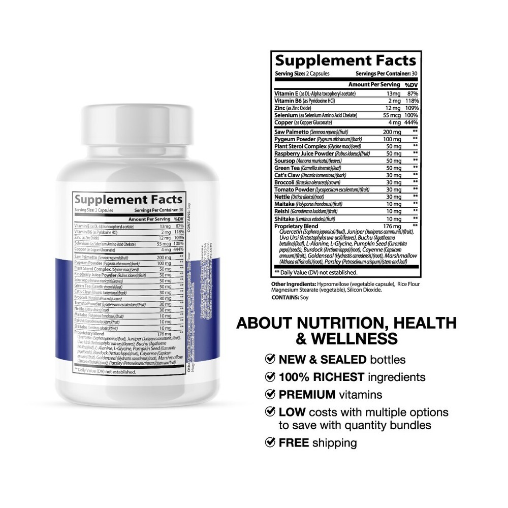 Prostonix- Prostate Support- 3 Bottles- 180 Capsules