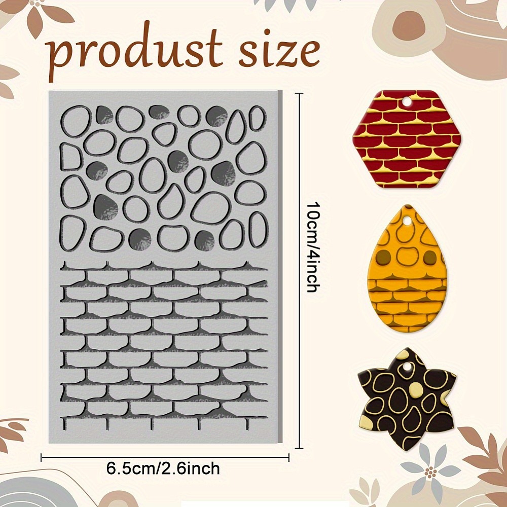 1pc Brick Wall Pattern Texture Mat Modeling Pattern Pad Pebbles Texture