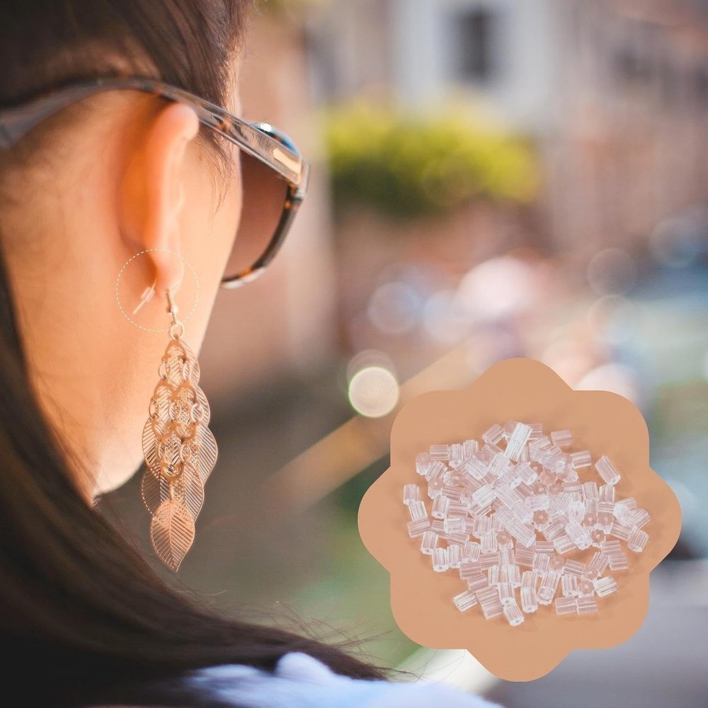 Invisible Silicone Earring Backs - 200PCS Comfortable & Secure for All Earrings
