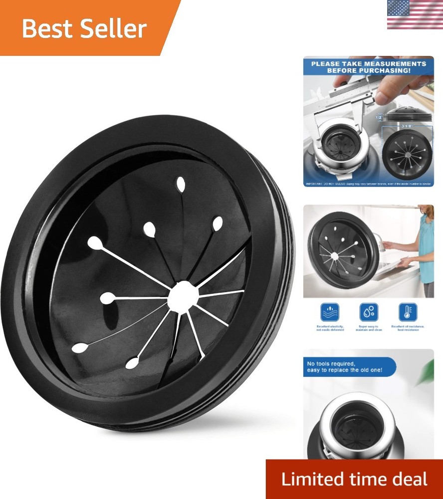 Round Black Splash Guard for Kitchen Sinks - Reduce Noise & Spills Effortlessly