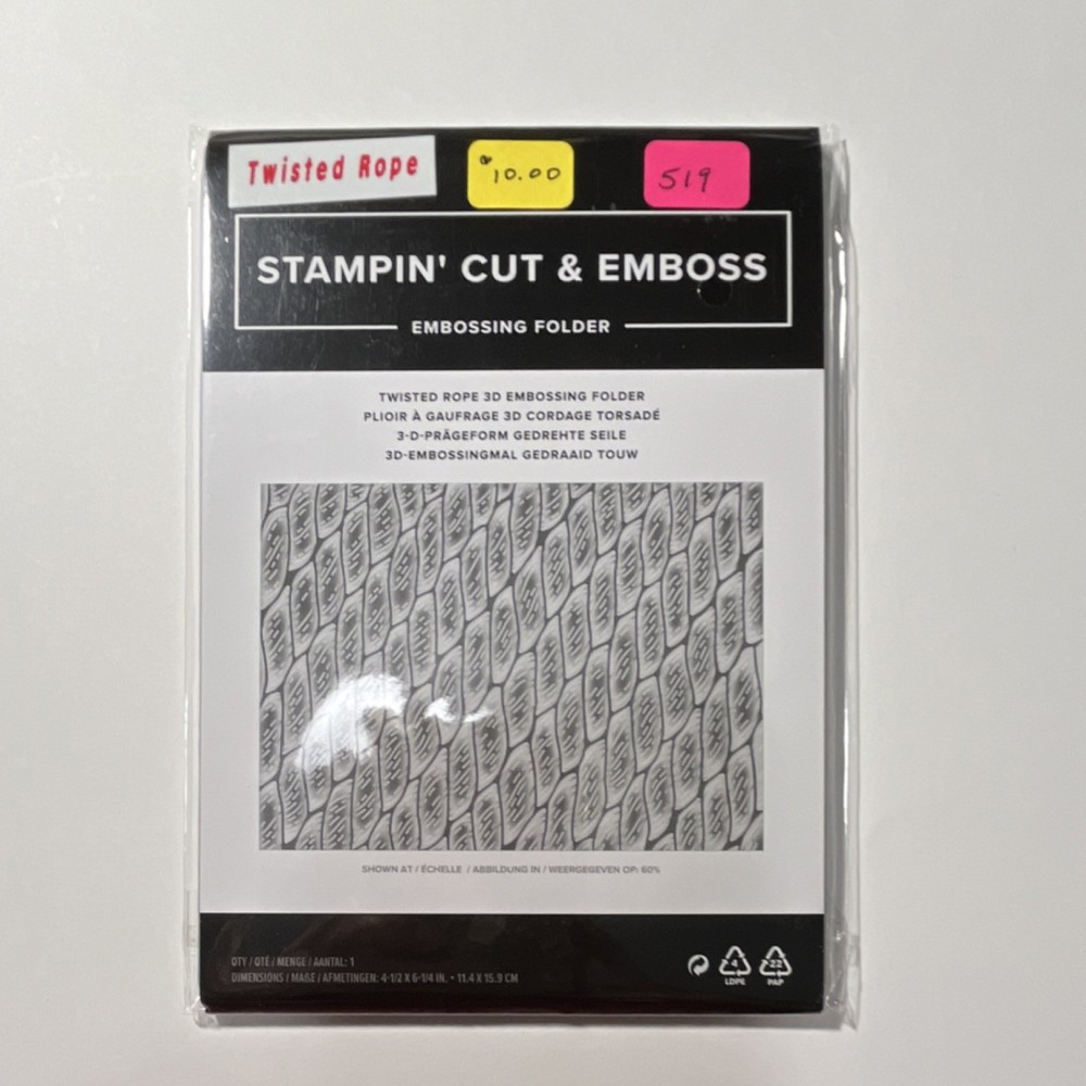 Stampin' Up! Twisted Rope 3D Embossing Folder