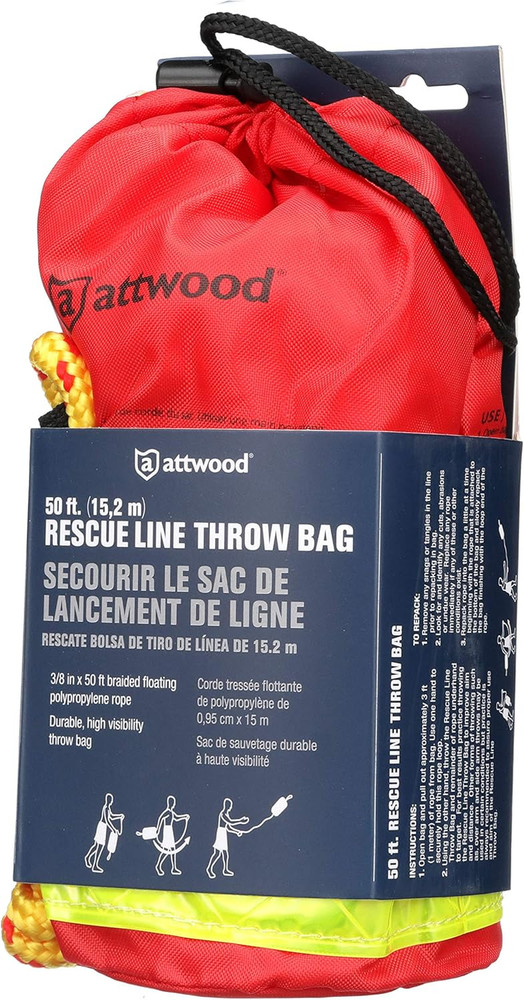 Rescue Line Throw Bag, Red, 50