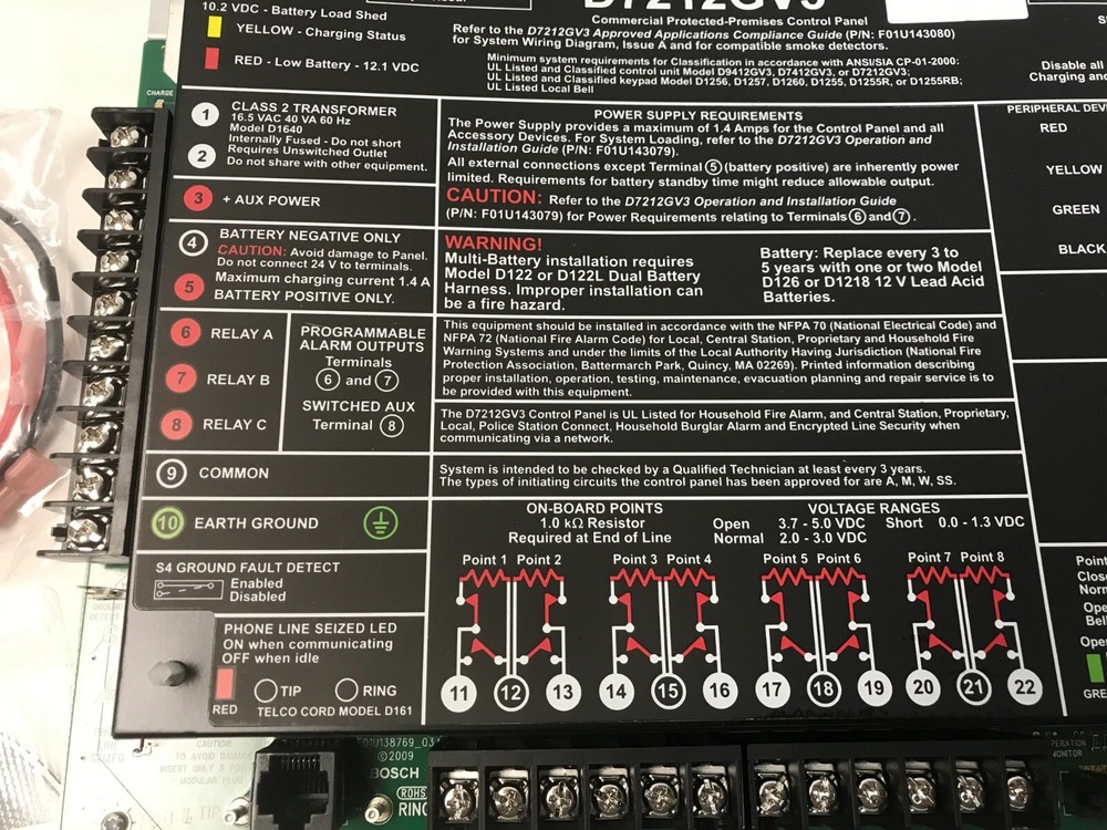 Bosch D7212GV3 Security Control Panel