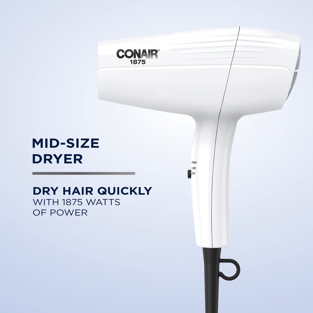 1875 Watt Mid-Size Dryer for Powerful Drying and Styling