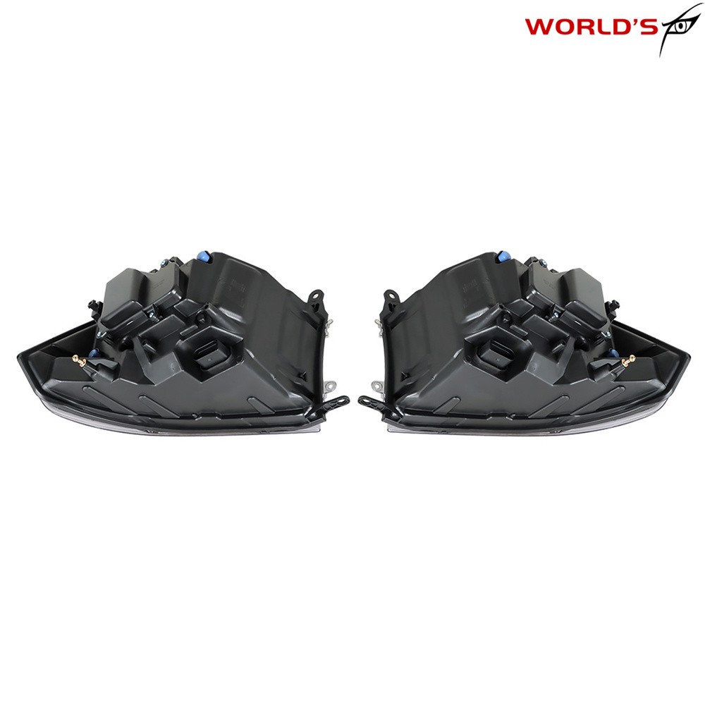 Headlight For Dodge Ram 2013-2018 Halogen w/LED DRL Black Frame Right&Left Pair