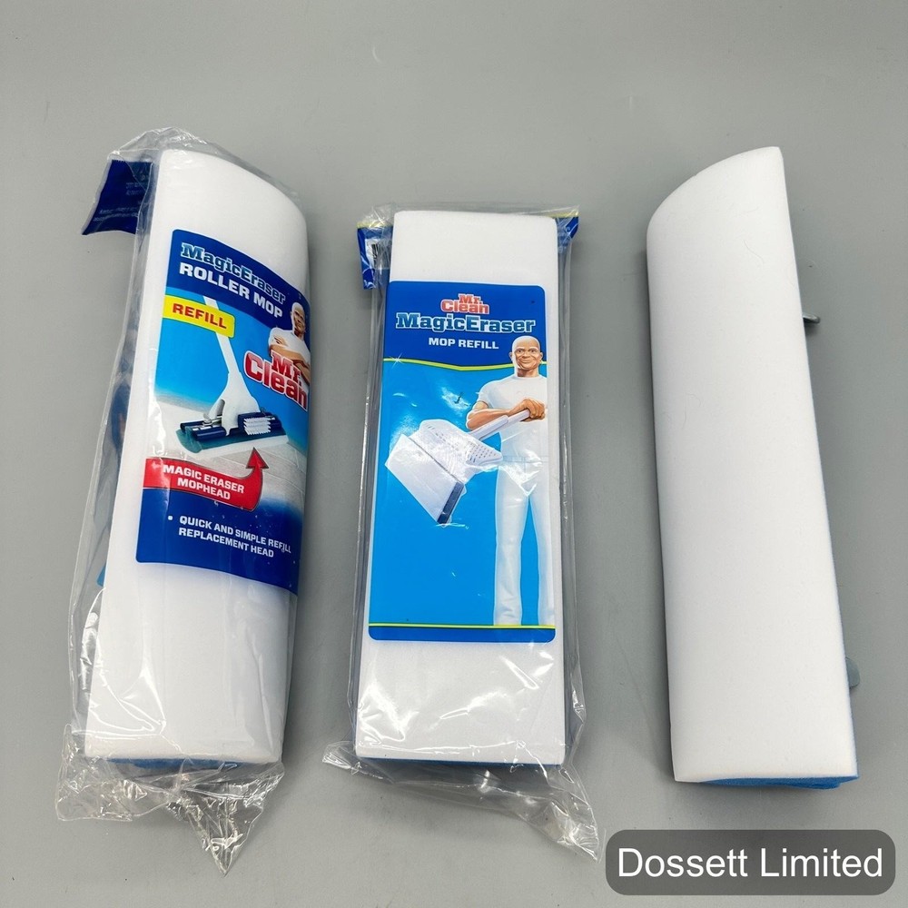 Mr Clean MagicEraser Roller Mop Refill White Melamine Floor Head Replacement