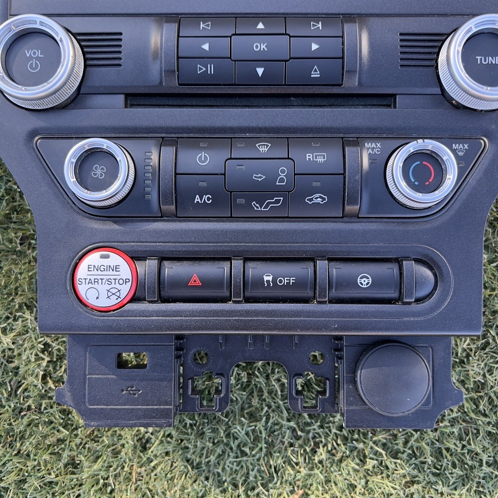 OEM Ford Mustang Radio Temp Control Panel Face Plate Push Start