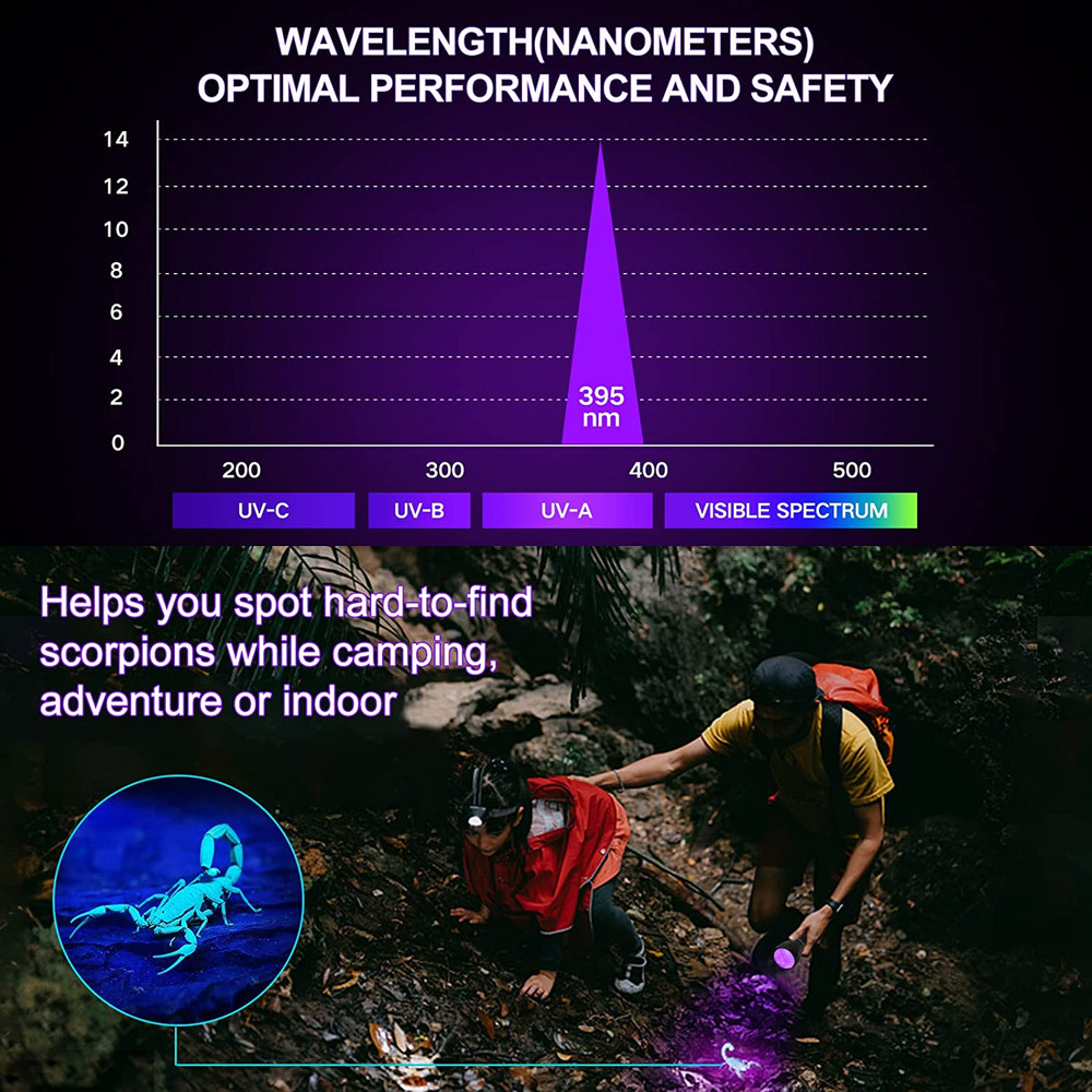UV Flashlight Black Light, 51 LED Blacklight Pet Urine Detector