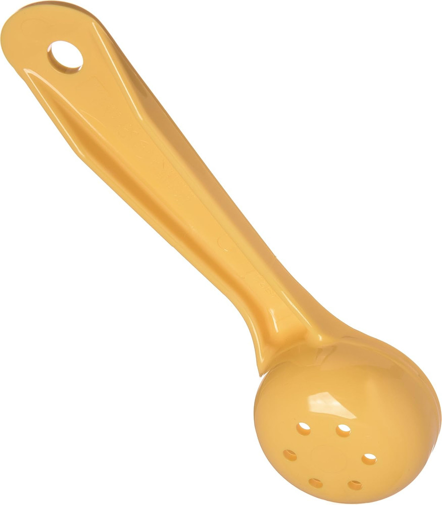 492304 Perforated Short Handle Portion Control Spoon, 1 Oz, Yellow