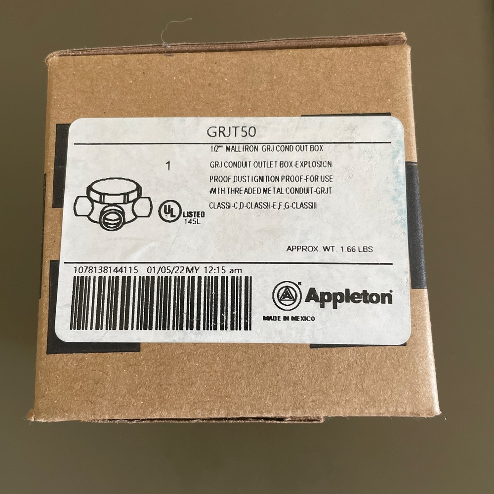 Appleton GRJT50 Conduit Box 1/2"