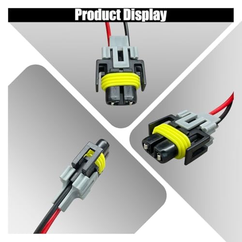 Fog Light Harness Connector with Wire, Automotive Accessories Replacement, 2PCS
