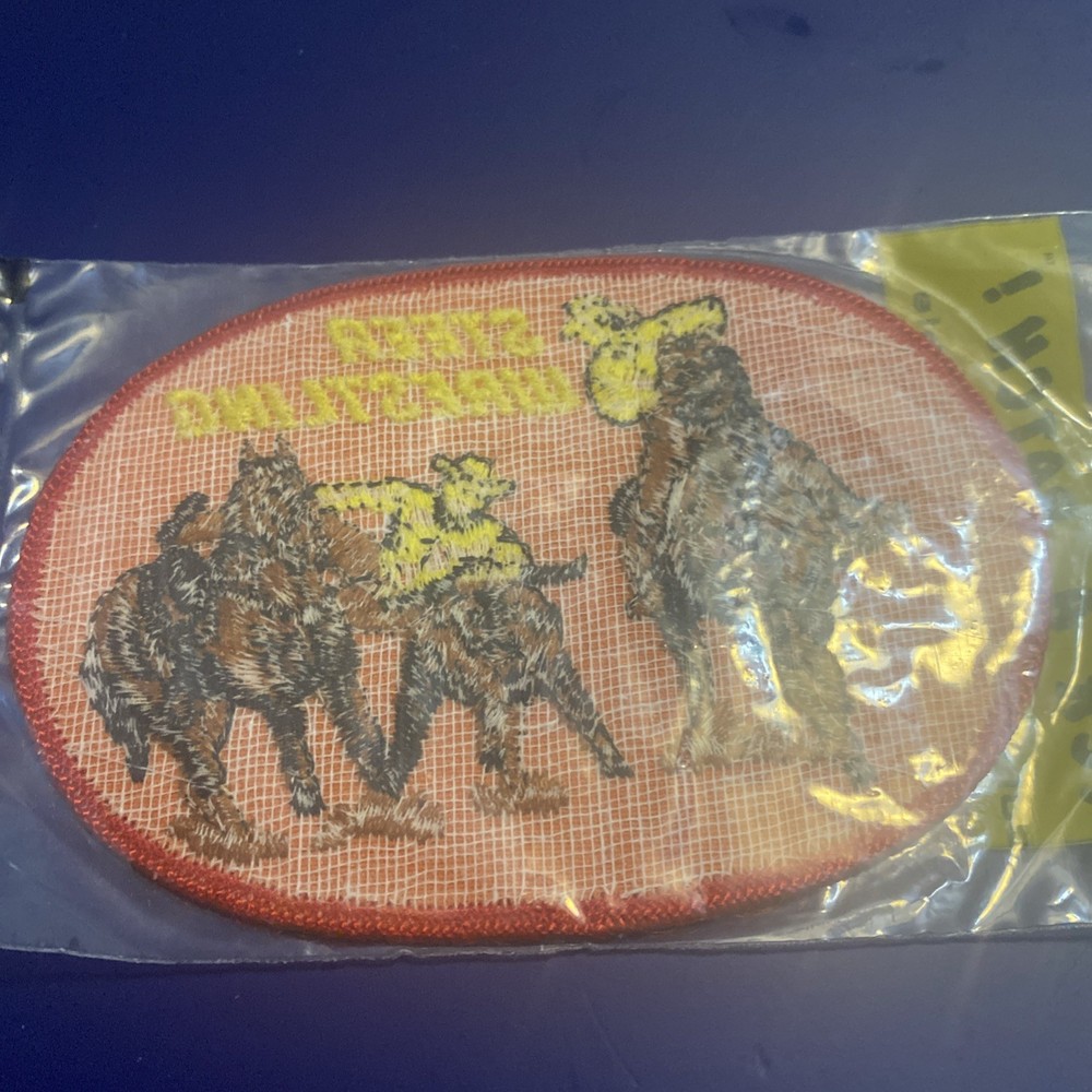 VTG STEER WRESTLING Sew On Patch