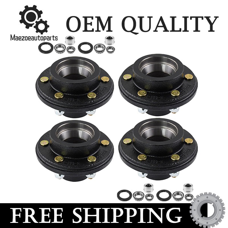 2Set Trailer Hubs Convert Mobile Home with Bearings 6000# 6 Lug 6x5.5 Idler Axle