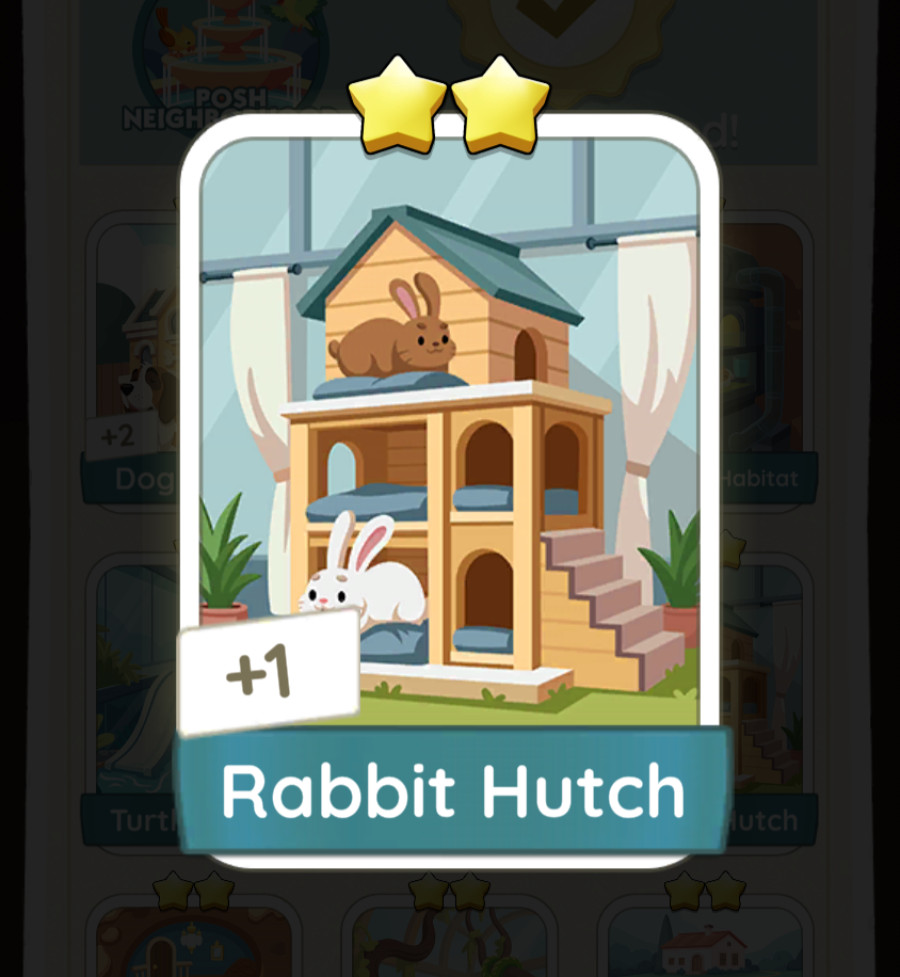 Monopoly Go _ Rabbit Hutch _ 2 stars ⭐ Sticker