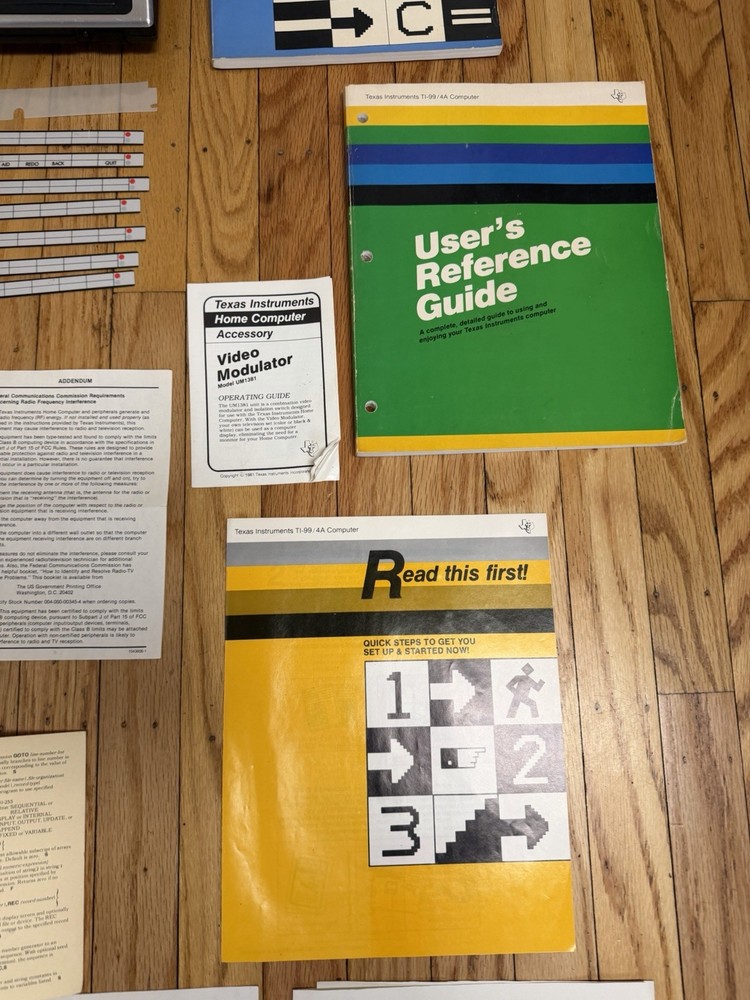 Vtg Texas Instruments Ti-99/4A Computer Game System Box UNTESTED Parts Repair