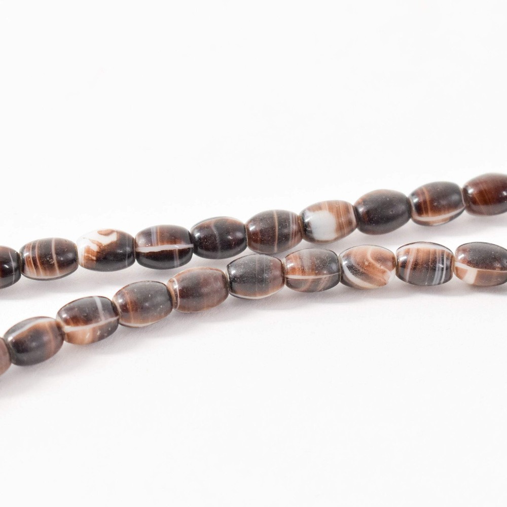 Coffee Bean Wedding Trade Beads 32 Inch
