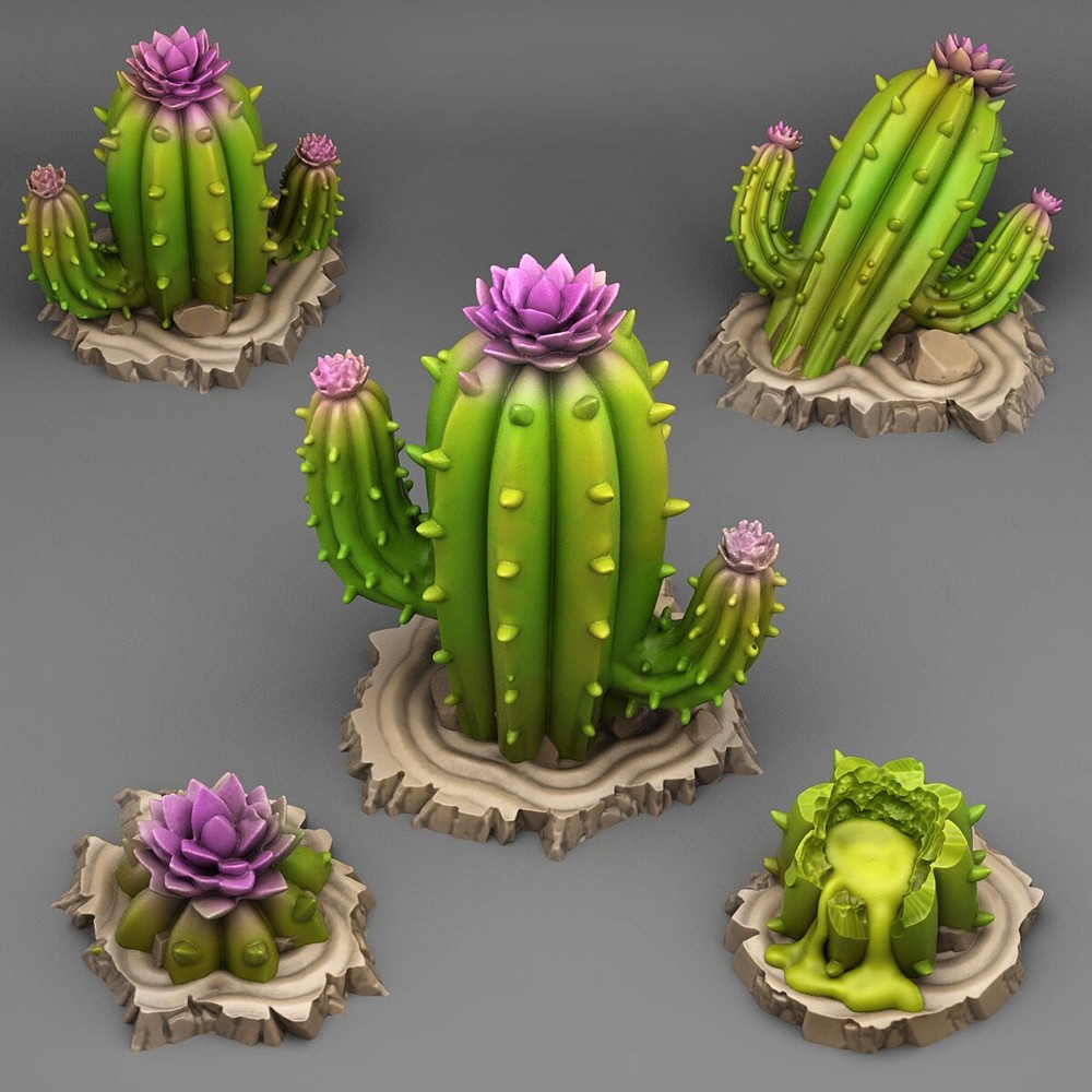 Magic Cactus-3D Printed Resin RPG/DnD Tabletop Gaming Terrain