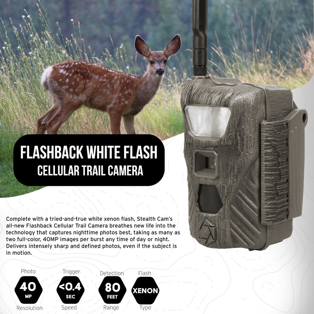 Stealth Cam Flashback White Flash Cellular Trail Camera 4-Pack Bundle
