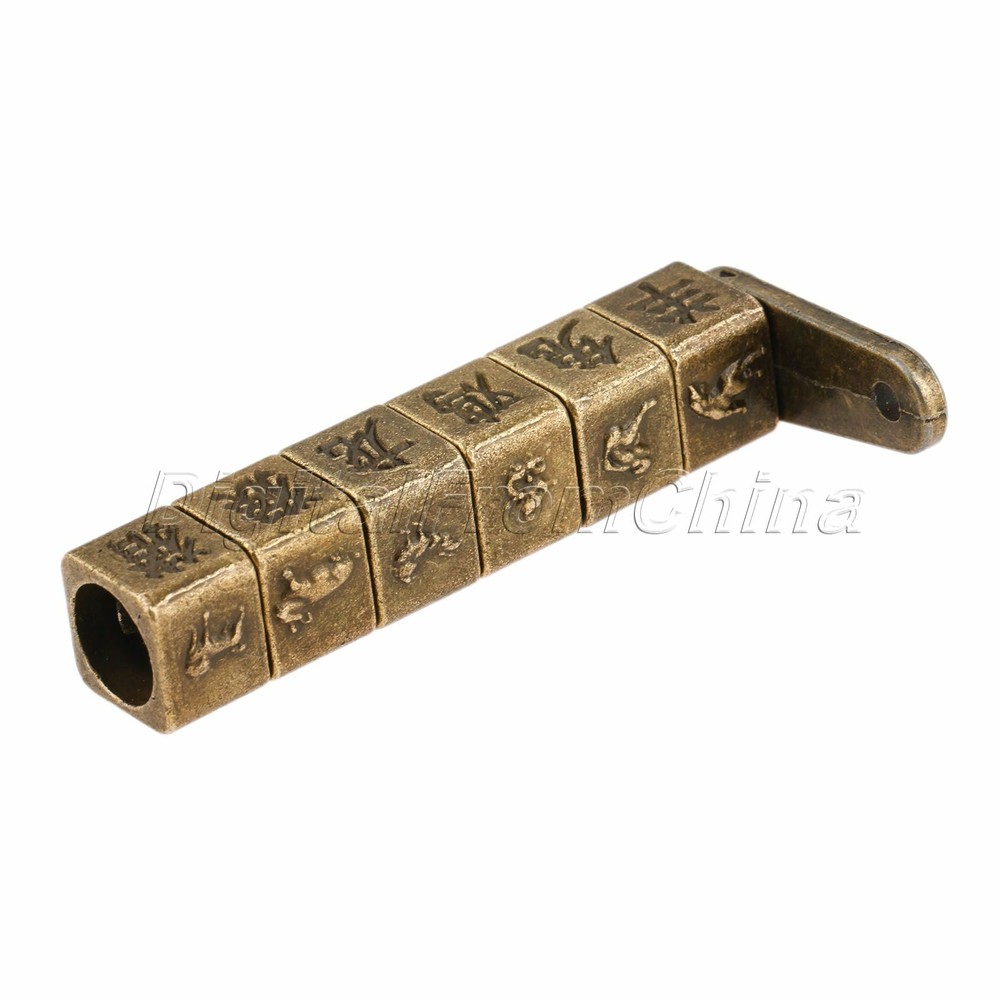 Chic Chinese Word & Pattern Password Padlock Hardware Chest Cabinet Door Decor