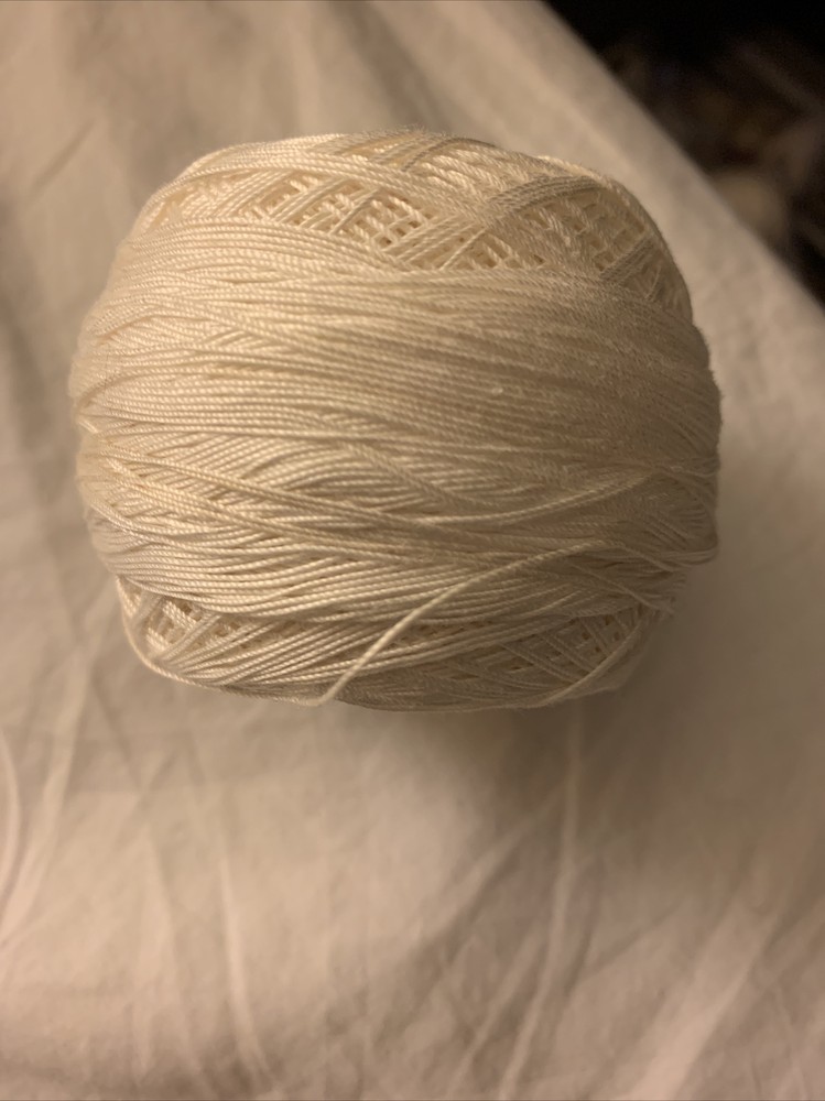 DMC Cebelia No 20 Thread, 1 Ball. Blanc Color