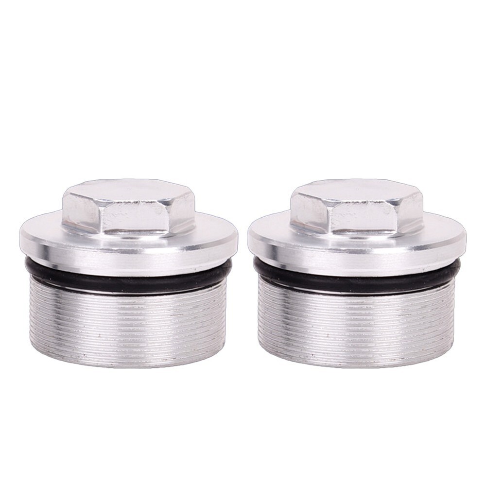 Adjustable Silver Front Fork Bolts For VTX1300 2003 2009 51454 MM9 671
