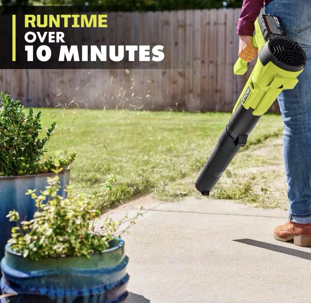 Ryobi ONE+ 18V Cordless String Trimmer/Edger Blower/Sweeper Combo Kit PCLCK201K