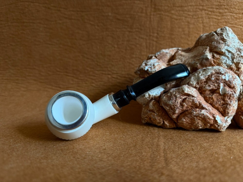 Meerschaum Pipe Reverse Calabash Custom Rhodesian Shape with Fitted Case