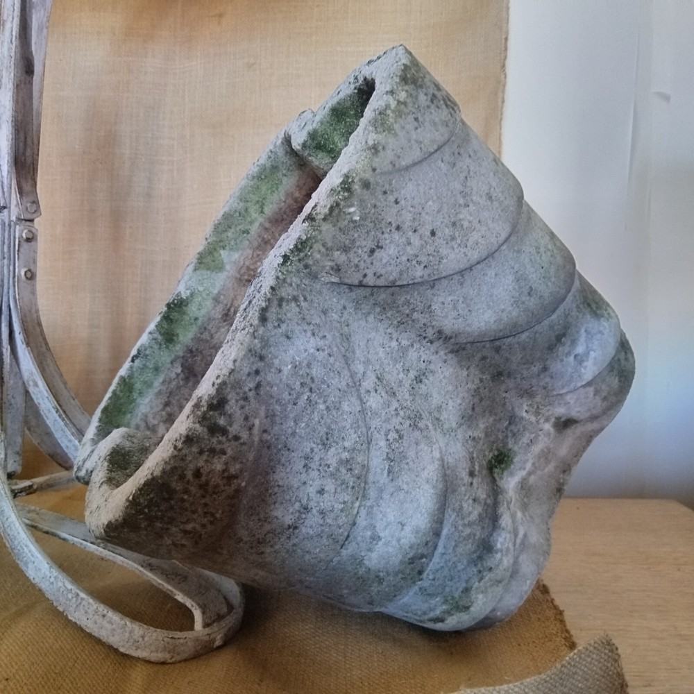 individual mid century cast stone planters