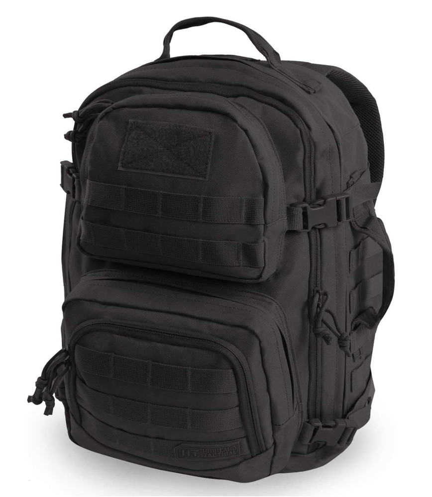 Highland Tactical Backpack Major Heavy Duty MOLLE WEB HOOK-LOOP, Black