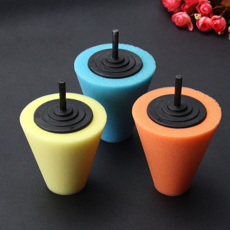 1PC Cone Polishing Random Sponge Cleaning Drill FOR Car Wheel Hub Replace Tool