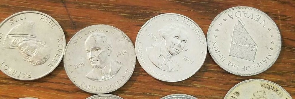 8 SHELL TOKENS,PRESIDENTS & STATES L376