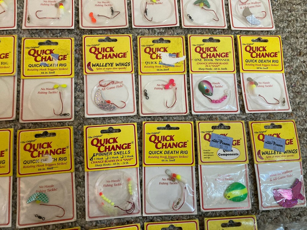 45 Pack Lot - Walleye Spinner Harnesses & Components- Quick Change & Other Brand