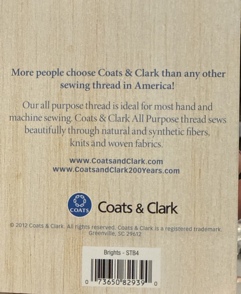 Coats & Clark All Purpose Sewing Thread - 12 Spools