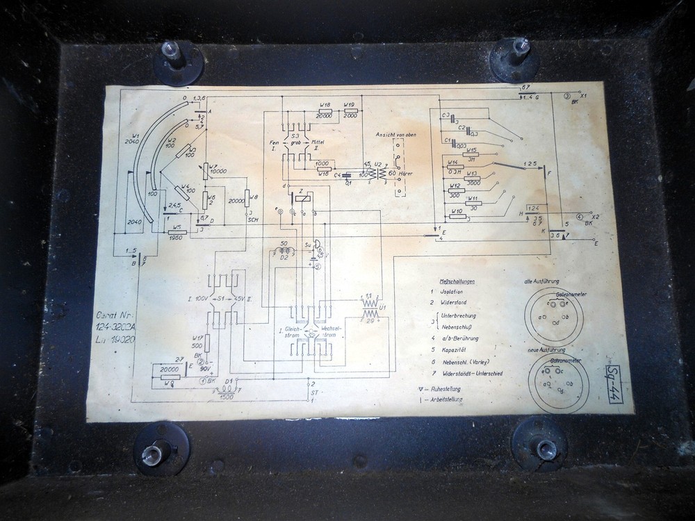 WW2 German Luftwaffe Messbrücke Ohmmeter - COMMUNICATION LINE TESTING UNIT