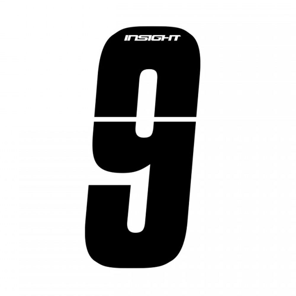 Insight 2" Side Plate Numbers 9 Black