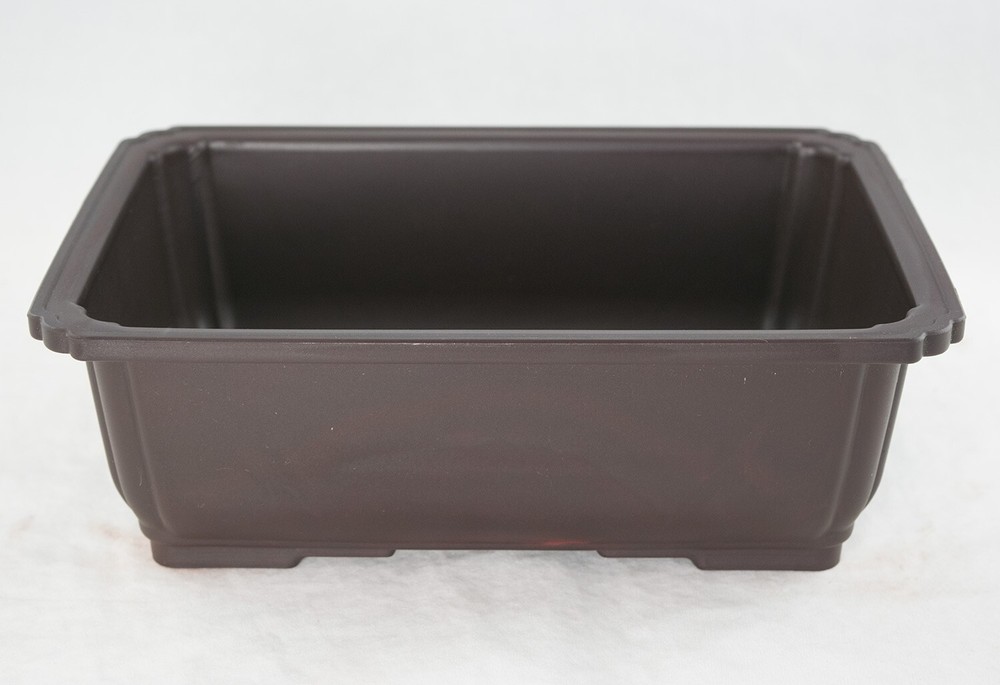 Rectangular Heavy Duty Brown Plastic Succulent, Bonsai Pot - 10.5"x 7.75"x 3.5"