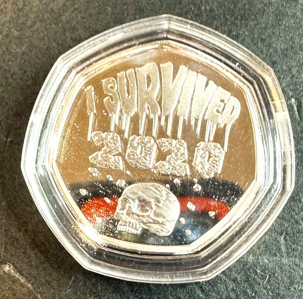 2020 "I SURVIVED" Silver Plated Coin in Capsule